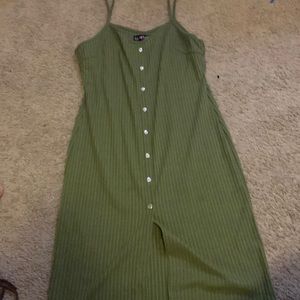 Dark Green dress , Large , past knees